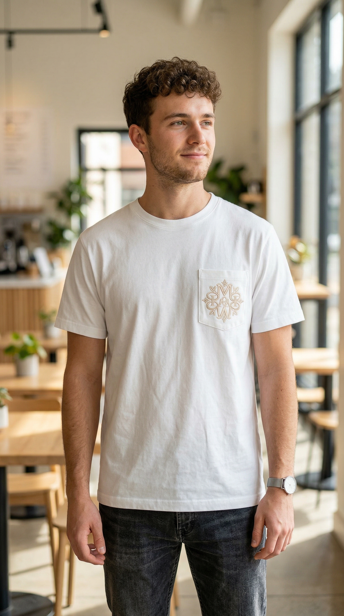 T-Shirt Poche Brodée