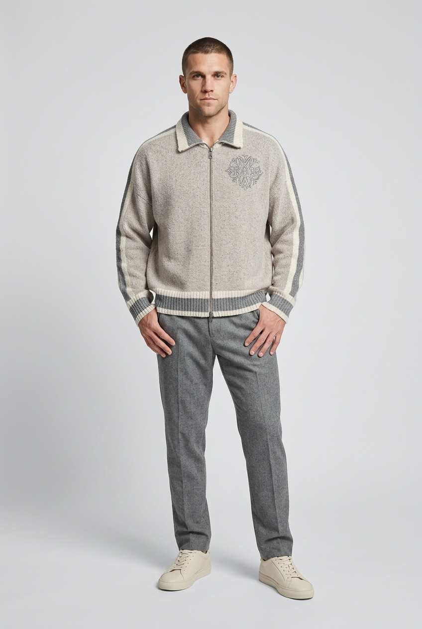Zip Knit Jacket — Monogram