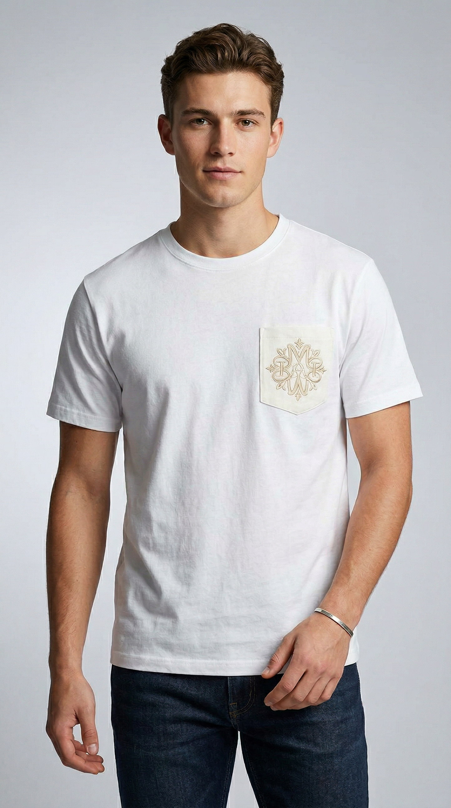 T-Shirt Poche Brodée